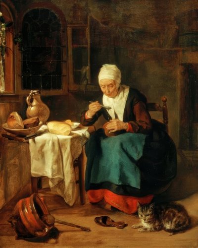 Woman Eating Porridge by Gabriel Metsu